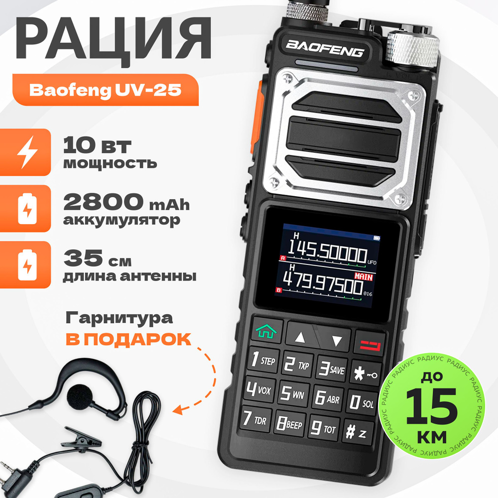 Радиостанция Baofeng uv5r, 999 каналов - купить по доступным ценам в  интернет-магазине OZON (1541946651)