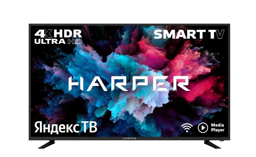Купить телевизор Harper 55U661TS, черный 55" - купить с доставкой по ...