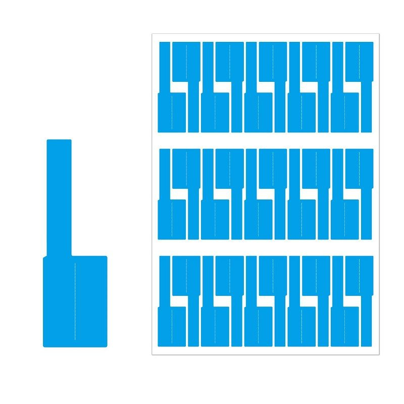 Этикетка для маркировки кабеля и проводов наклейки синие 2 листа (60шт ...