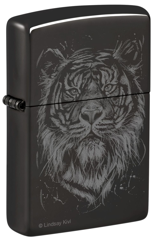 Зажигалка ZIPPO Big Cat с покрытием High Polish Black Зиппо MADE IN THE USA 48935  #1