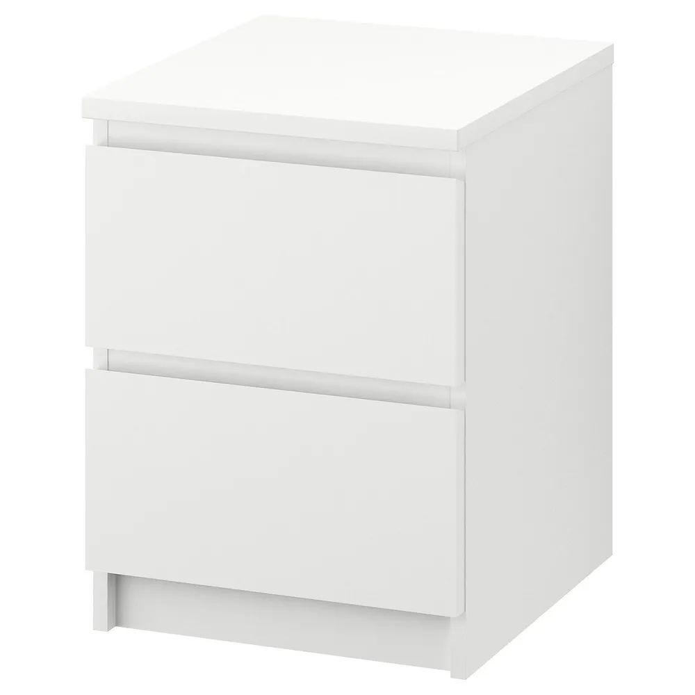 MALM Комод с 2 ящиками IKEA, белый, 40x55 см (00368531) #1