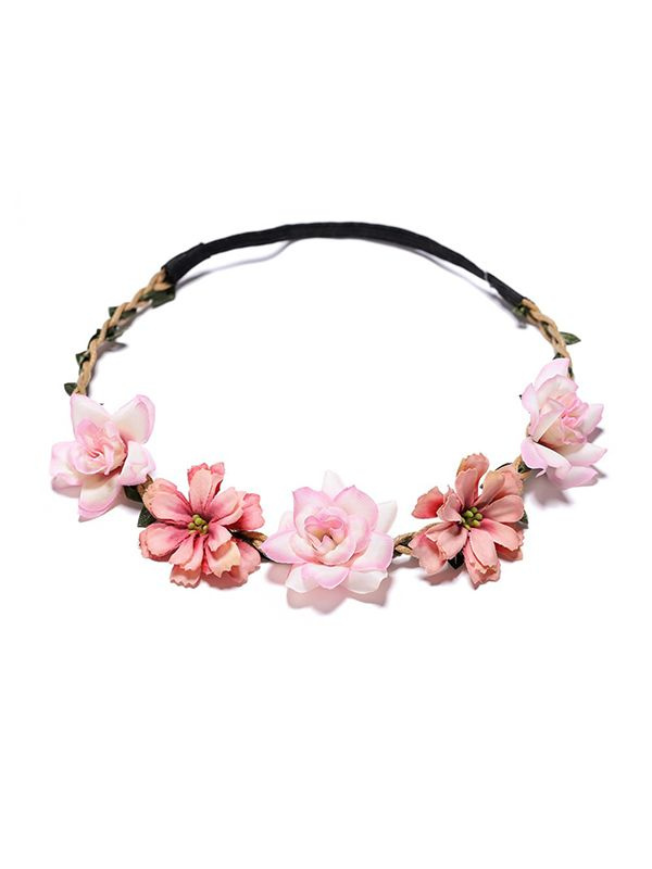 Венок на голову Цветы, розовый - купить с доставкой по выгодным ценам в ...