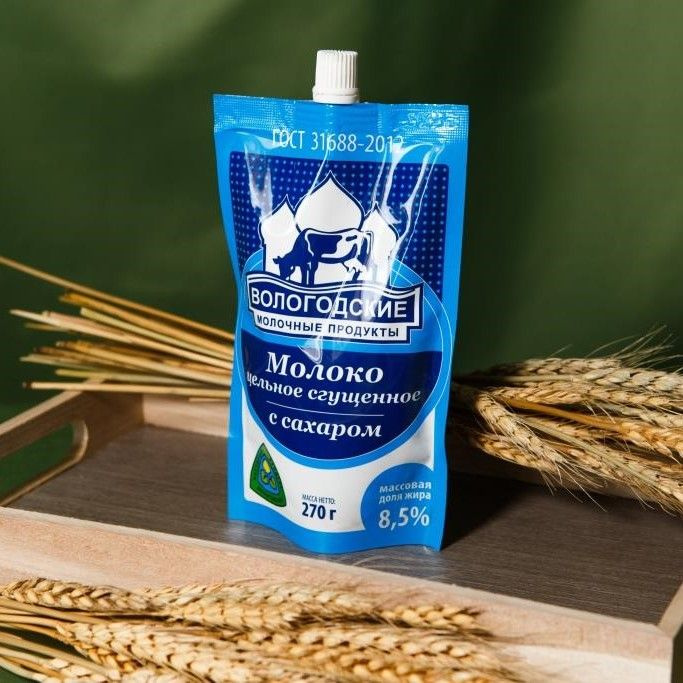 Молоко цельное сгущенное с сахаром м.д.ж. 8,5%, 270 г (1 шт ...
