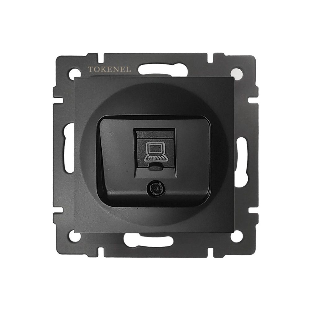 Розетка компьютерная TOKENEL/ Ethernet RJ-45, черная - купить по низкой ...