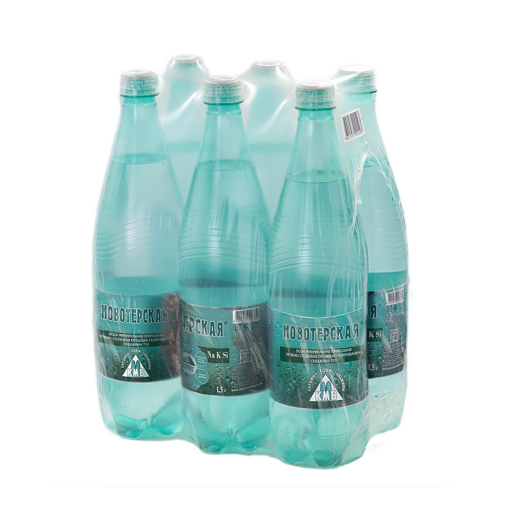 Вода минеральная газированная Новотерская минеральная скважина № 70, 1,5 л лечебно-столовая, упаковка #1
