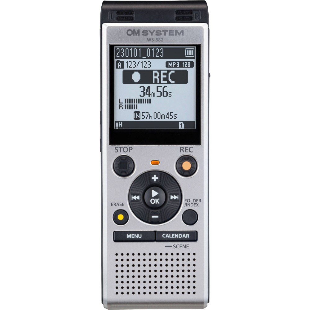 Цифровой диктофон WS 882 (4GB) Stereo Recorder серебр. incl. Batteries Alkalin #1
