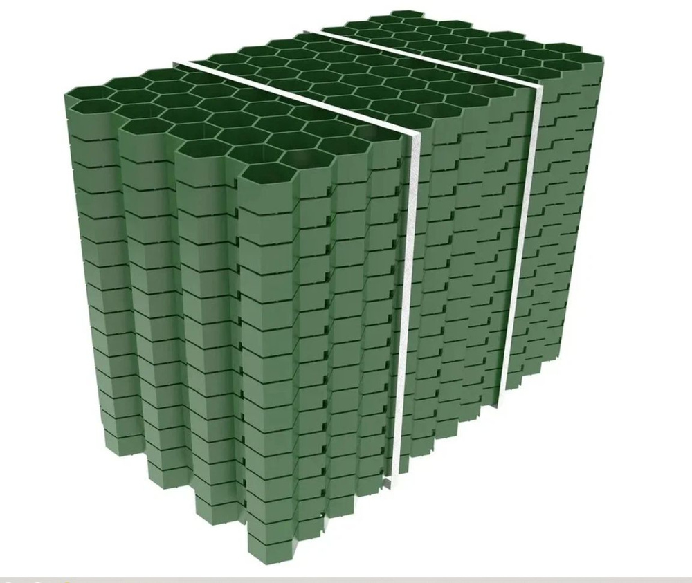 Решетка газонная пластиковая Gidrolica Eco Standart зеленая C250 700х400х32,8 мм  #1