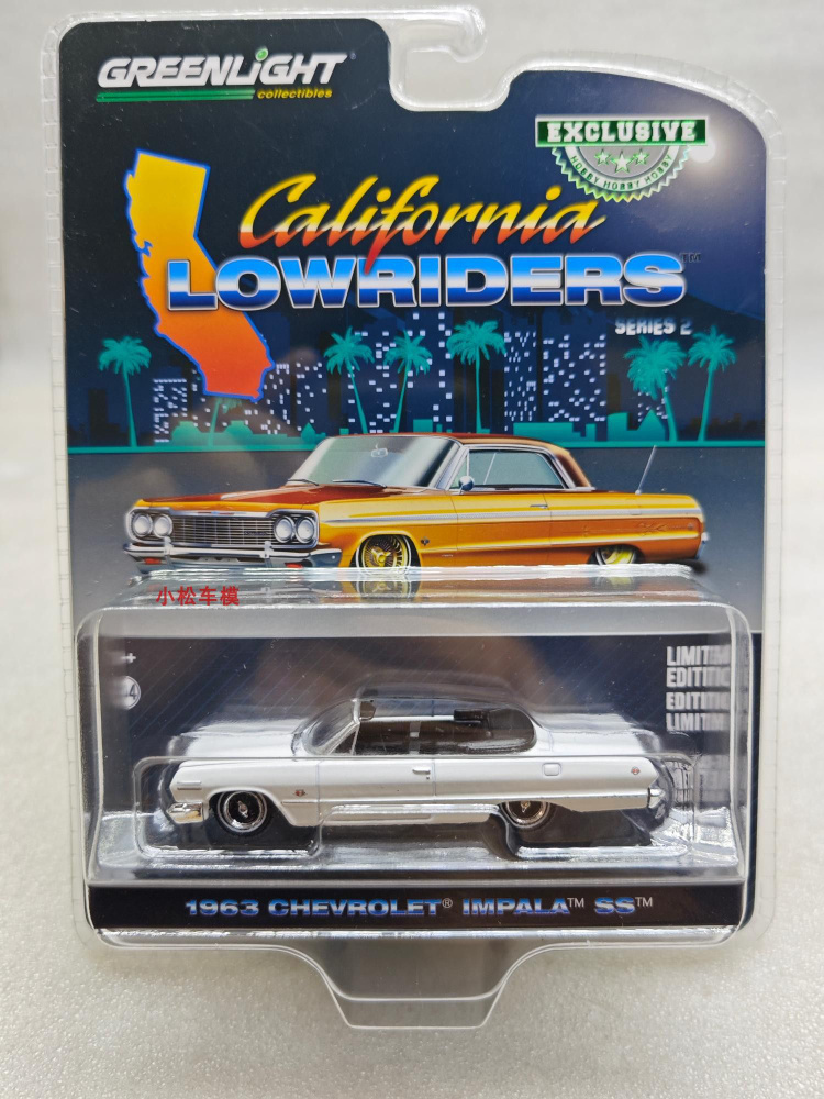 Машинка 1/64 Green light Car model 1963 Chevrolet Impala SS convertible #1