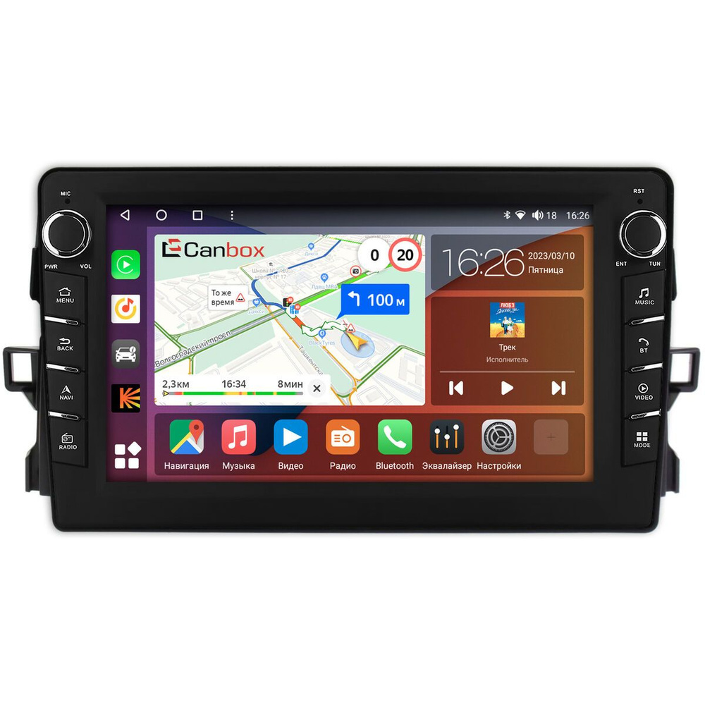 Штатная магнитола Canbox H-Line 7834-9427 для Toyota Auris (2006-2012) на Android 10 (4G-SIM, 6/128, #1