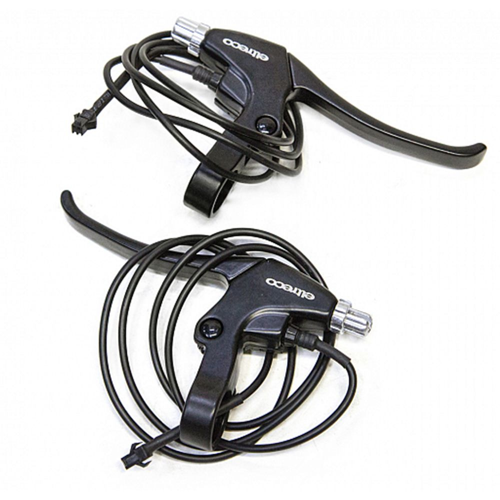 Ручки тормозные для электровелосипеда с выключателем, черные(пара ...