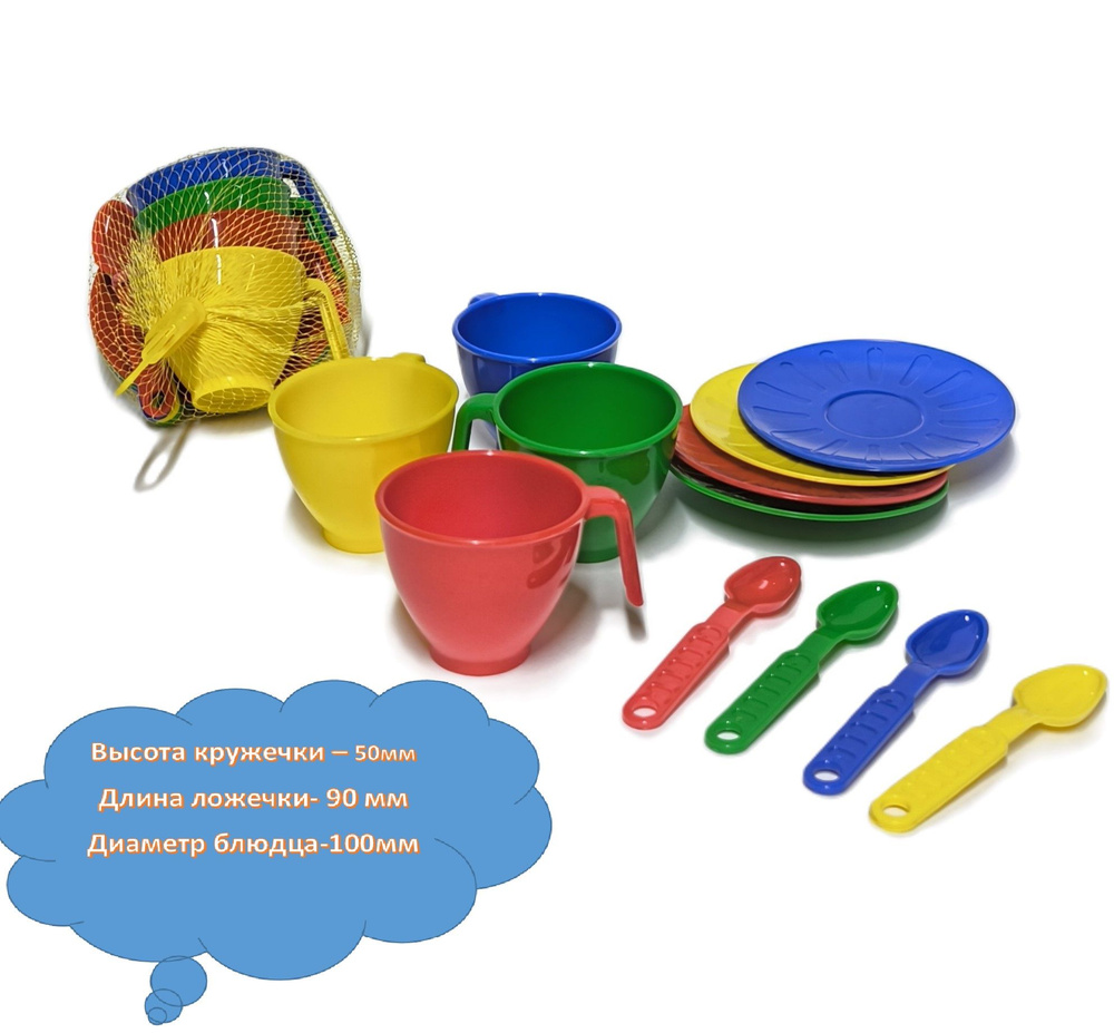 Детский игровой набор посуды 12 предметов #1