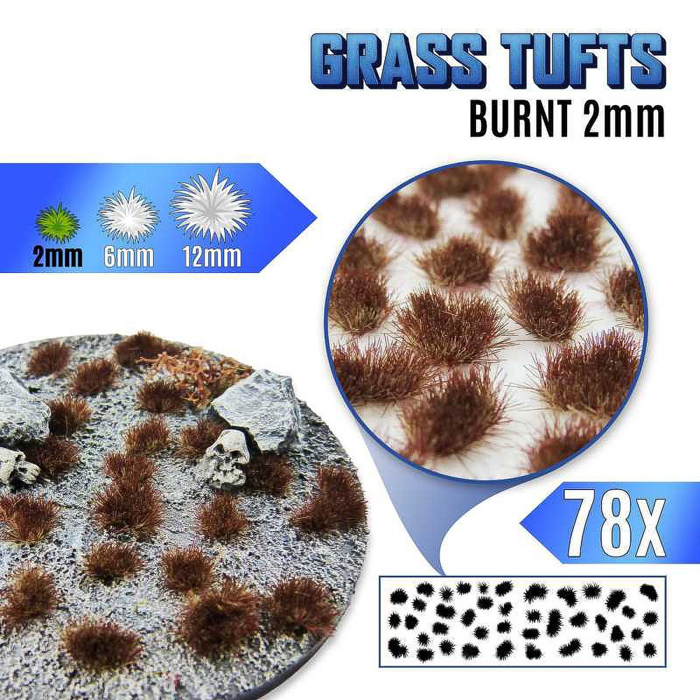 Green Stuff World: Пучки травы для макетов и диорам Grass Tufts 2 mm - Burnt  #1