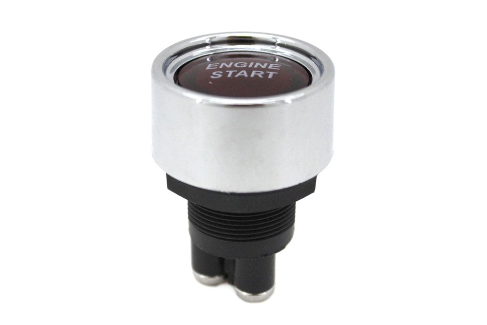 Кнопка запуска двигателя 12В/50А, 24В/35А, d22 мм красная подсветка ...