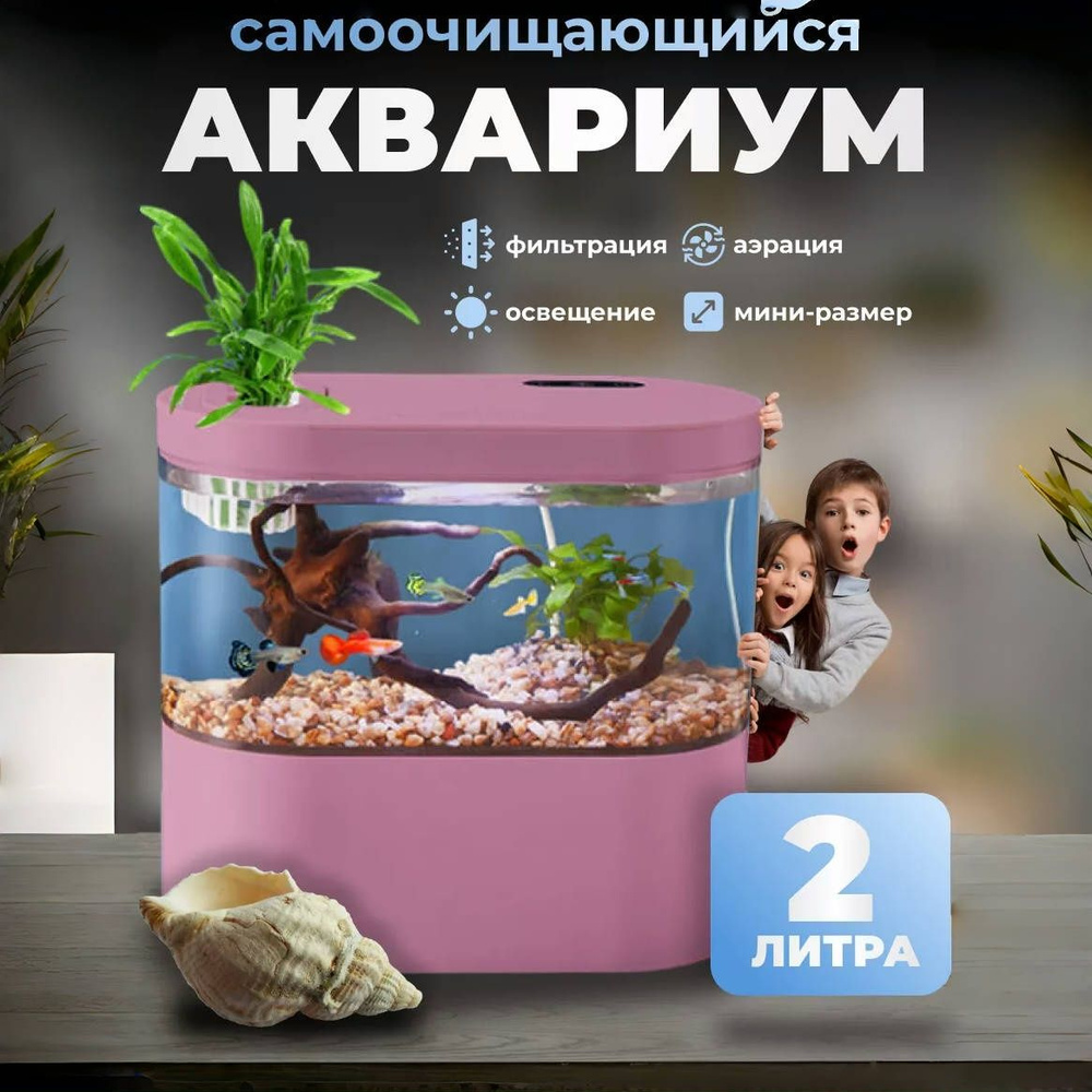Аквариум для рыбок с подсветкой и фильтром - купить с доставкой по ...