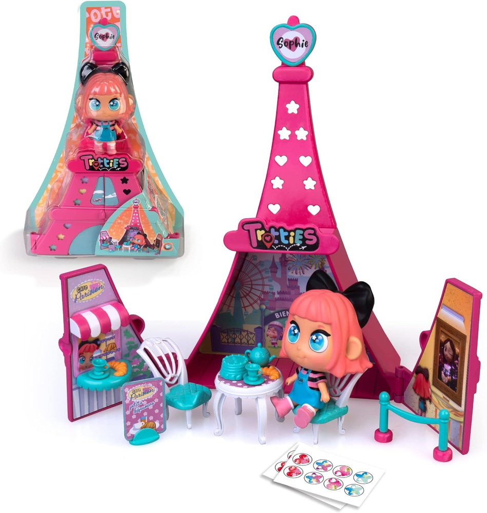 Игровой набор Trotties Софи в Париже, как в мультсериале, Famosa Travel Doll Mini, Multicoloured, with #1