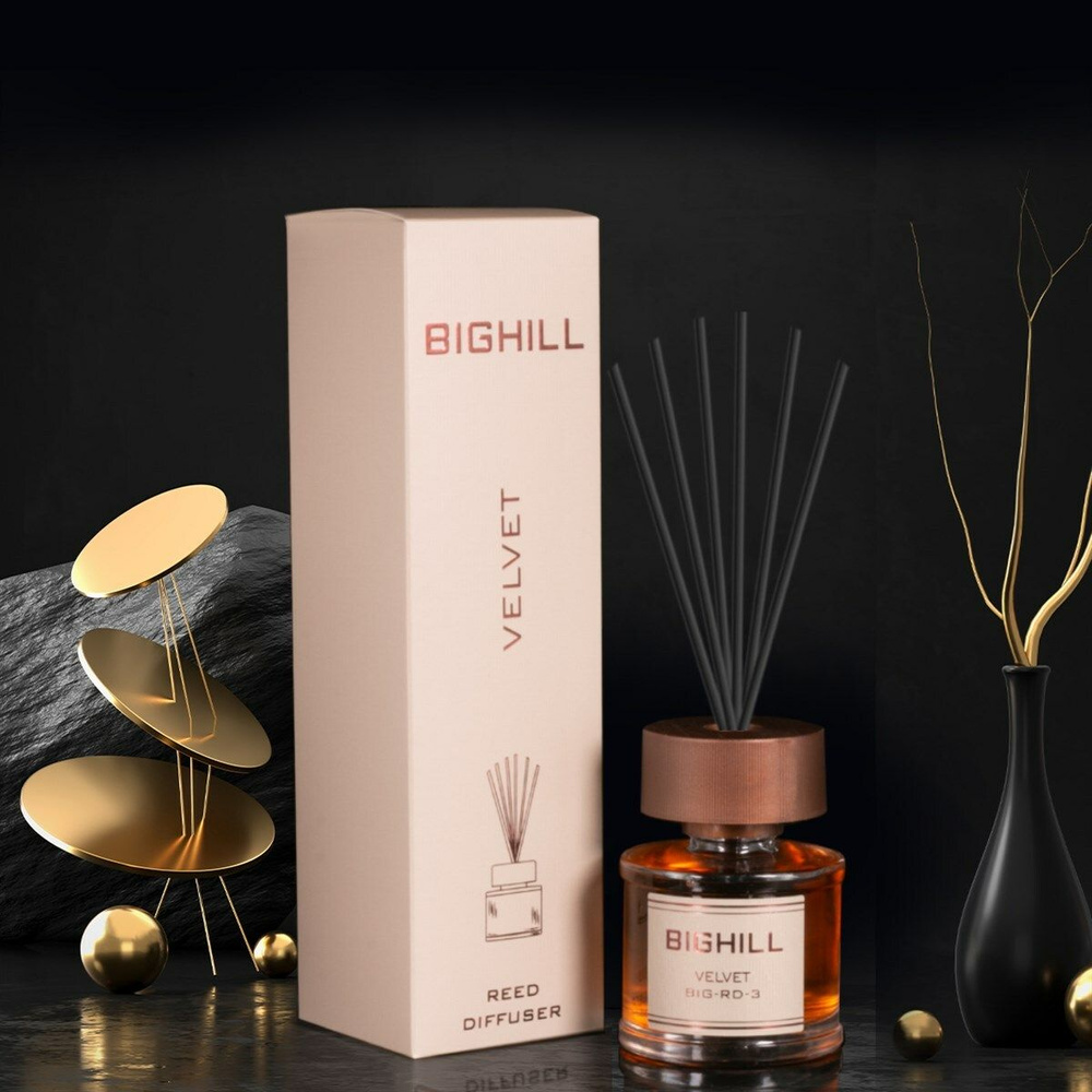 EYFEL PERFUME Аромадиффузор, VELVET BIG - RD- 3, 120 мл, ароматический диффузор для дома с палочками, #1