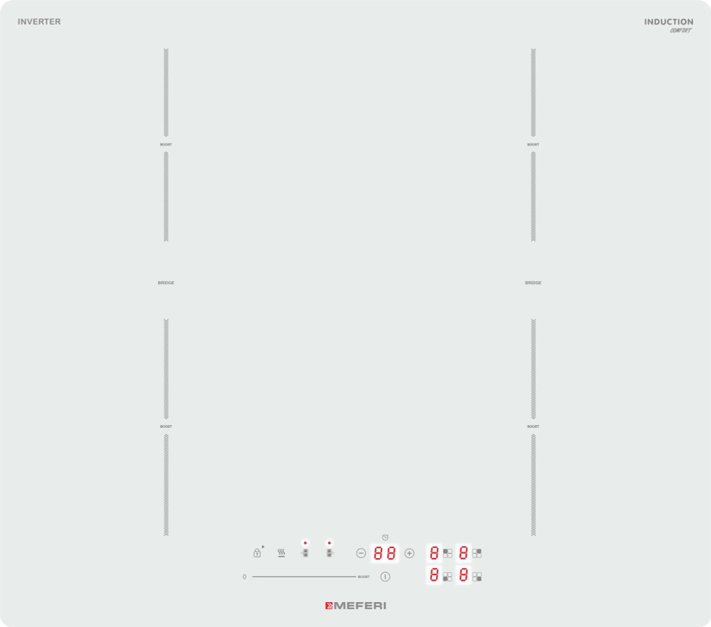 Индукционная варочная панель с инвертором MEFERI MIH604WH COMFORT  #1