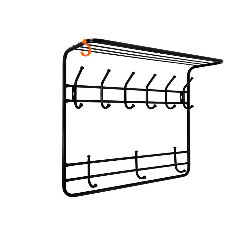 Вешалка с полкой 980х220х260,5мм черная #1