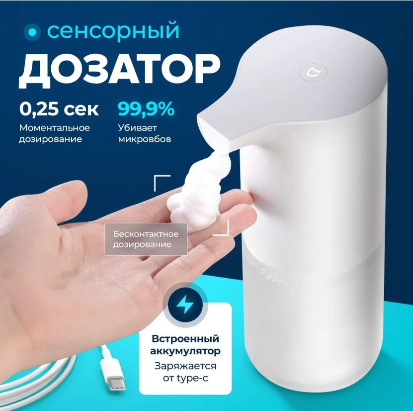 Сенсорный дозатор для жидкого мыла Mijia Automatic Foam Soap Dispenser 1S MJXSJ05XW  #1