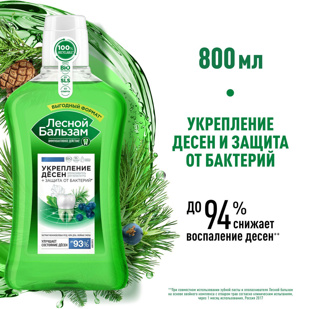 Ополаскиватель для рта Лесной Бальзам для укрепления и ...