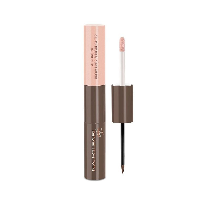 NAJ OLEARI Подводка для бровей и хайлайтер 2-в-1 ALL-DAY INK BROW LINER & HIGHLIGHTER, BROWNS 2,8 мл #1