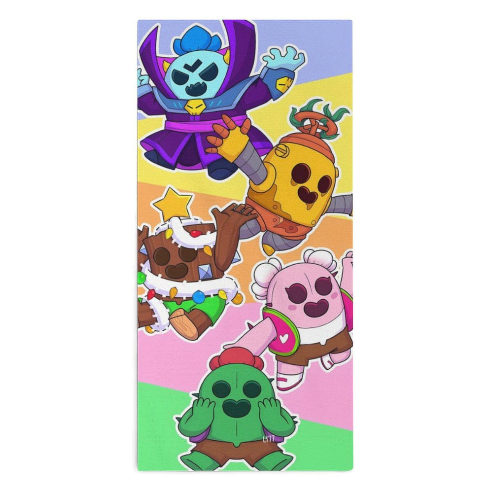 Brawl Stars Полотенце для лица, рук, Микрофибра, 30x70 см, разноцветный, 1 шт.  #1