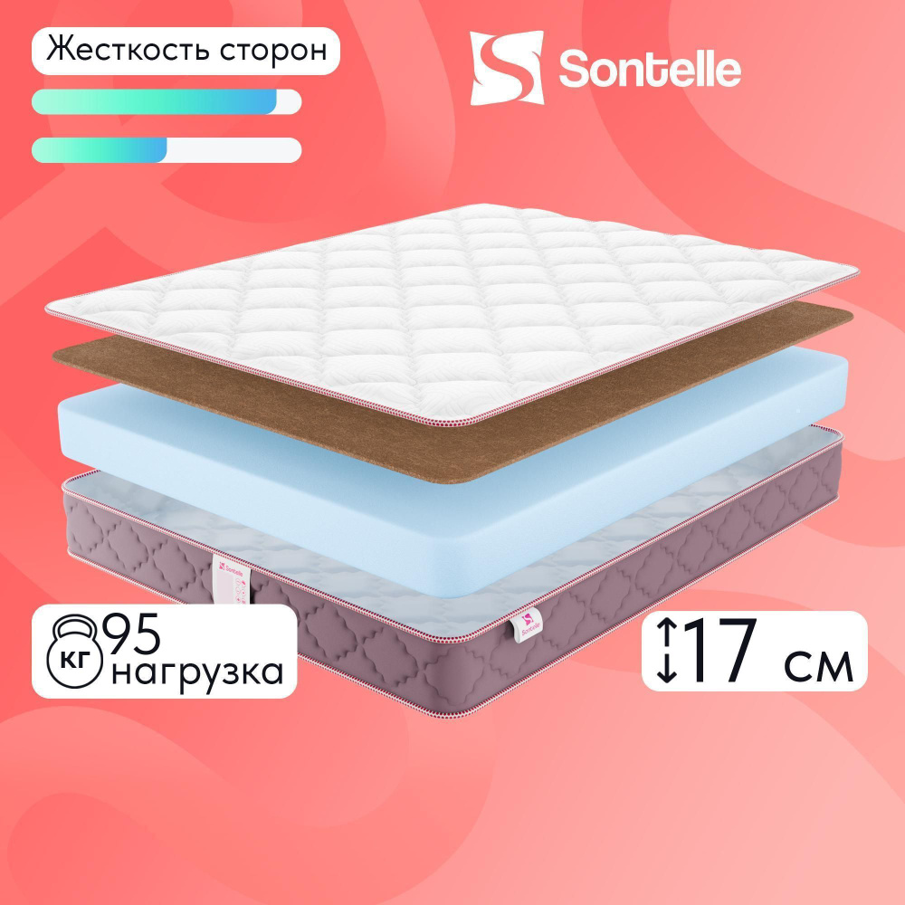 Матрас жесткий Sontelle Милс Flex Plus, Беспружинный, 60х120 см #1