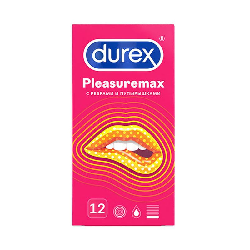 Презервативы Durex Pleasuremax, с ребрами и пупырышками, 12 шт #1