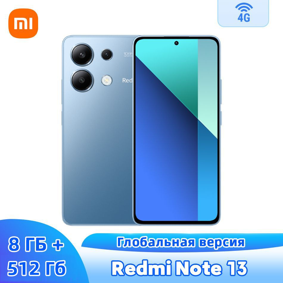 Xiaomi Смартфон Глобальная версия Redmi Note 13 Смартфон поддерживает русский язык 8/512 ГБ, синий  #1