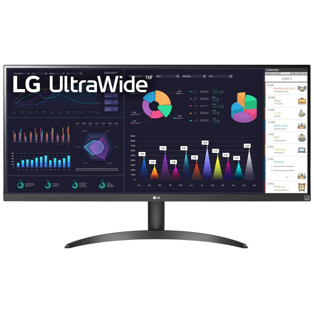 LG 34" Монитор UltraWide 34WQ500-B, черный #1