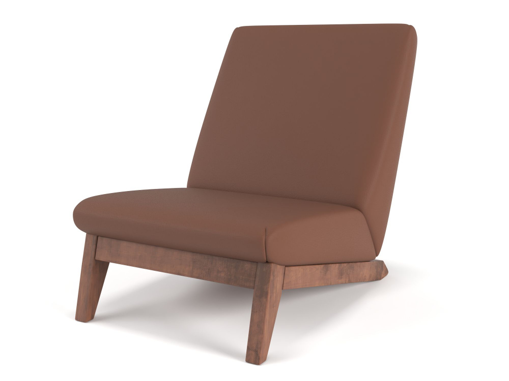 Дизайнерское мягкое кресло Soft Element Кросс Brown Leather, массив дерева, букле, современный стиль #1