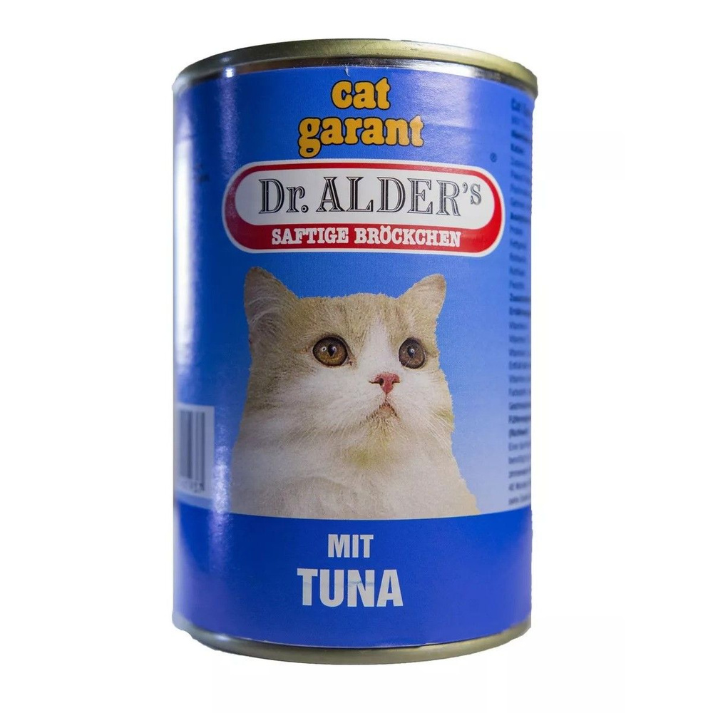 Корм влажный для кошек DR.ALDER''S Cat Garant с тунцом кусочки в желе, (415 г)  #1