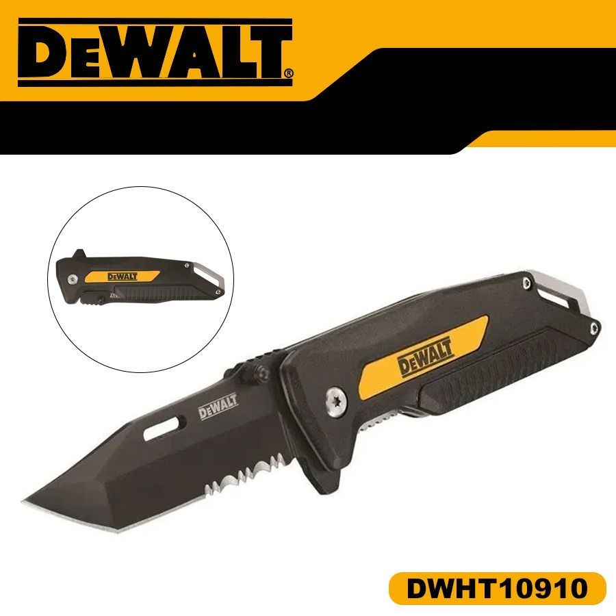 Оригинальный DEWALT DWHT10910 Мебельный нож 3.25 - дюймовый карманный складной нож Tanto Tip  #1