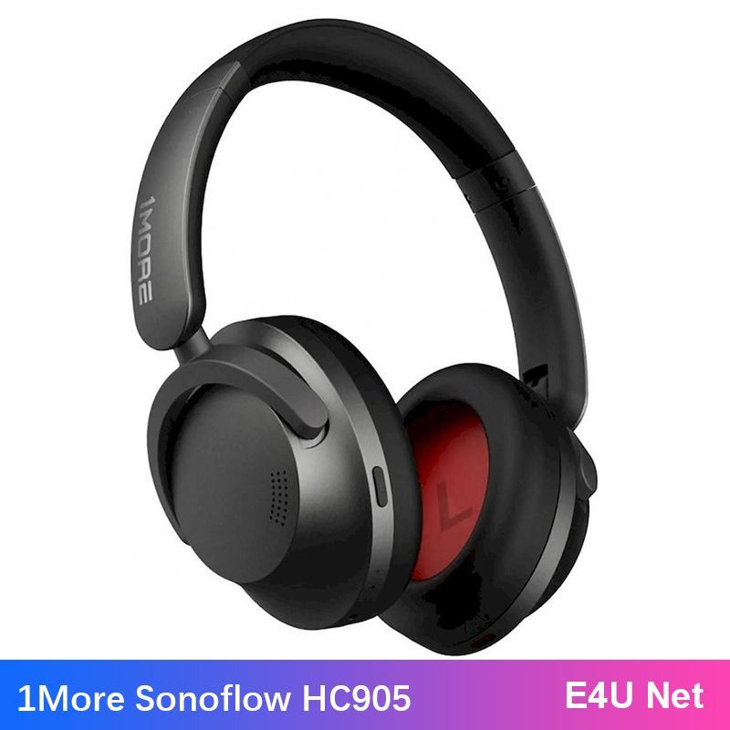 1MORE Наушники беспроводные с микрофоном 1More SonoFlow, 3.5 мм, USB Type-C, черный  #1