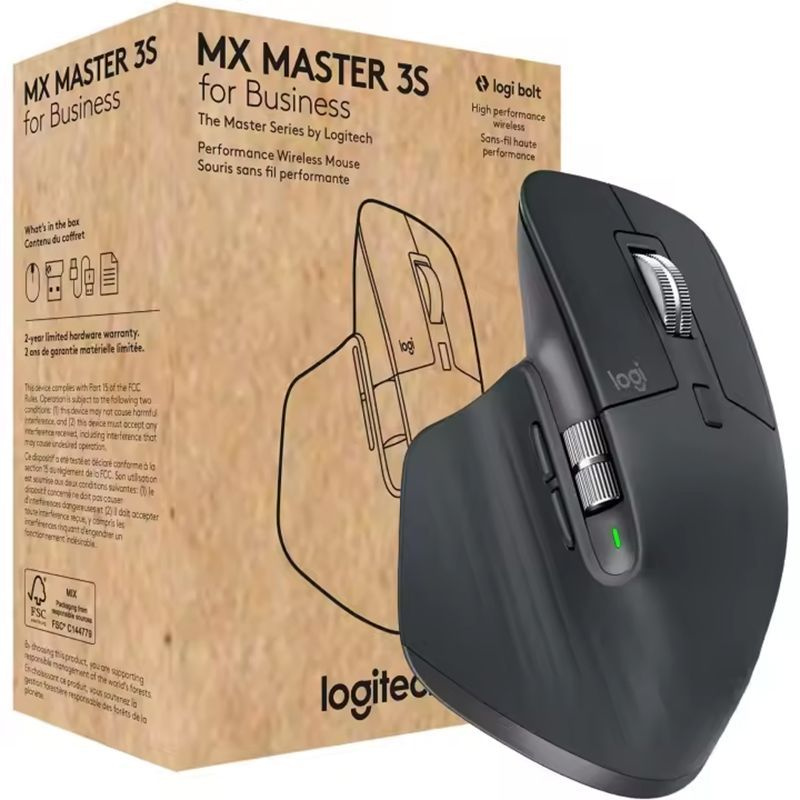 Мышь беспроводная Logitech G беспроводная MX Master 3S B2B , черный ...
