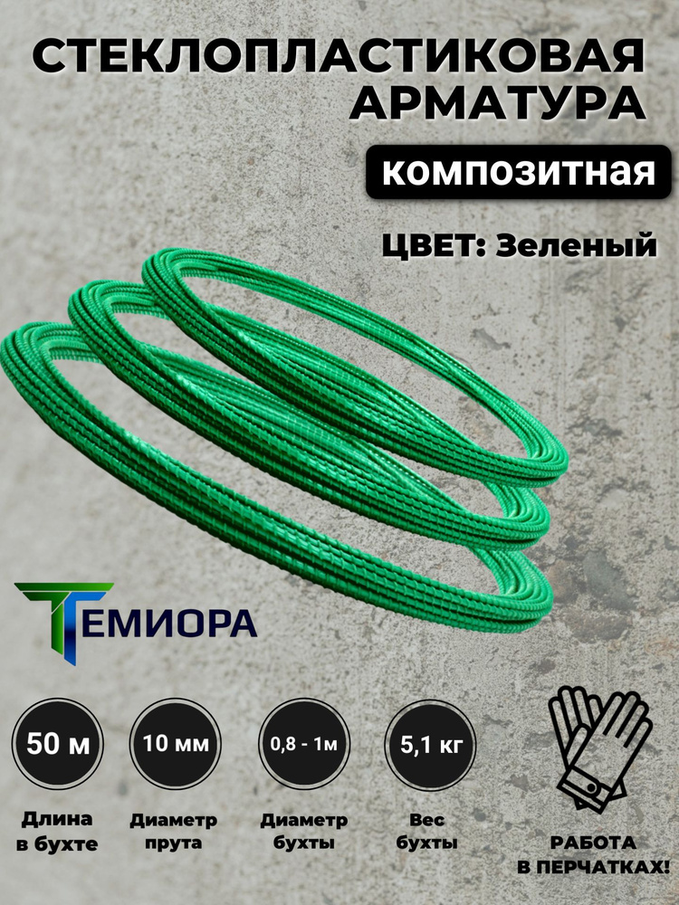 Арматура d 10 мм, бухта 50 м (композитная / стеклопластиковая) купить ...