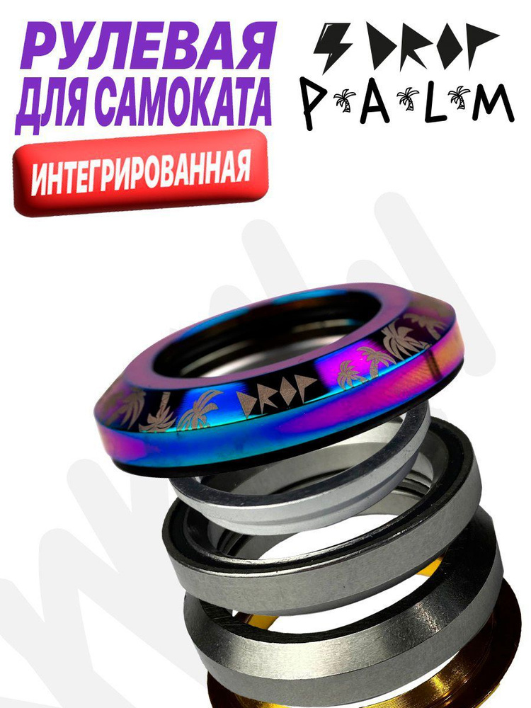 Рулевая колонка для трюкового самоката DROP PALM NEOCHROME #1