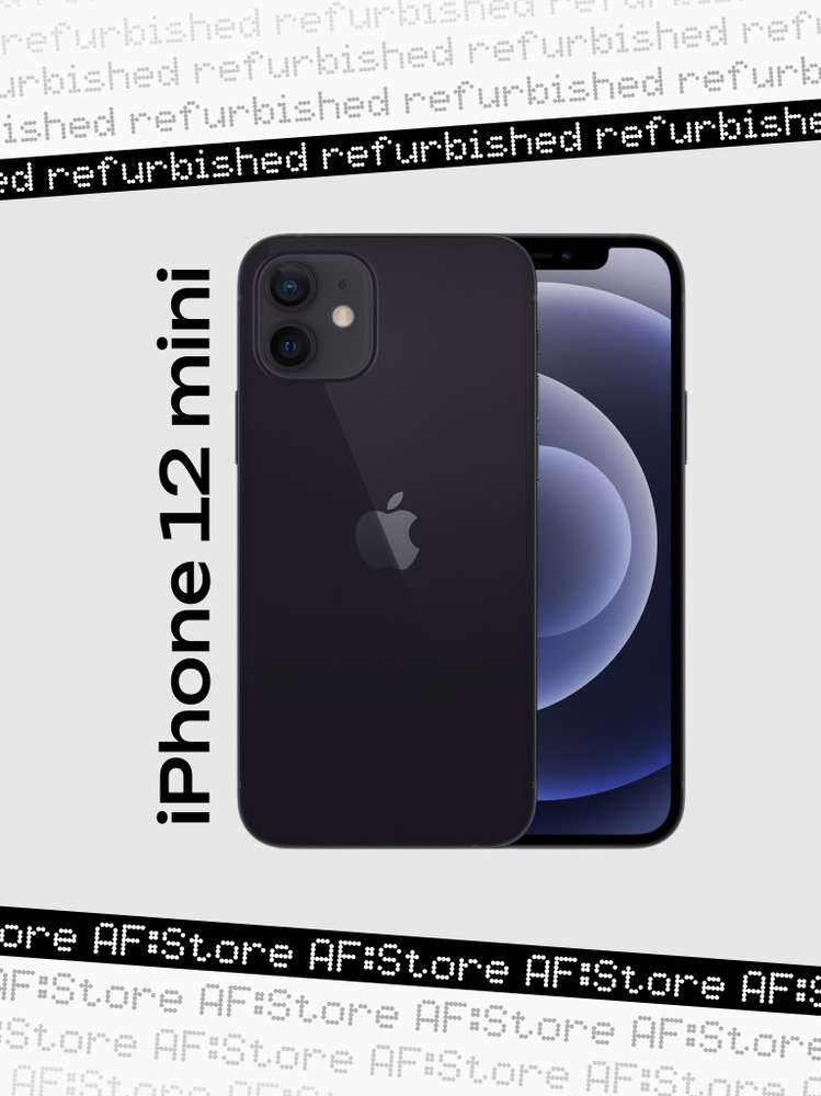 Восстановленный Apple Смартфон iPhone 12 mini 4/256 ГБ, Nano-SIM, eSIM, черный #1