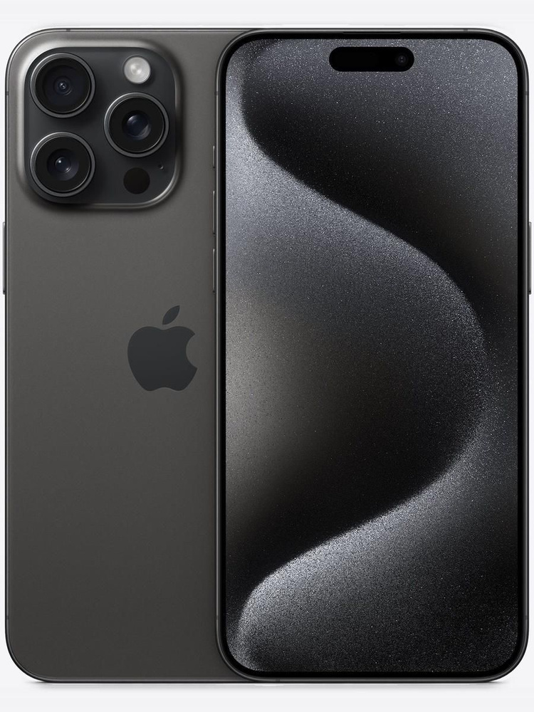 Apple Смартфон iPhone 15 Pro Max SIM+eSIM 8/256 ГБ, Nano-SIM, черный #1