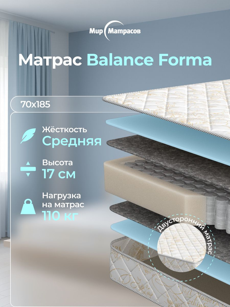 Матрас 70х186 ортопедический Balance Forma, Независимые пружины #1