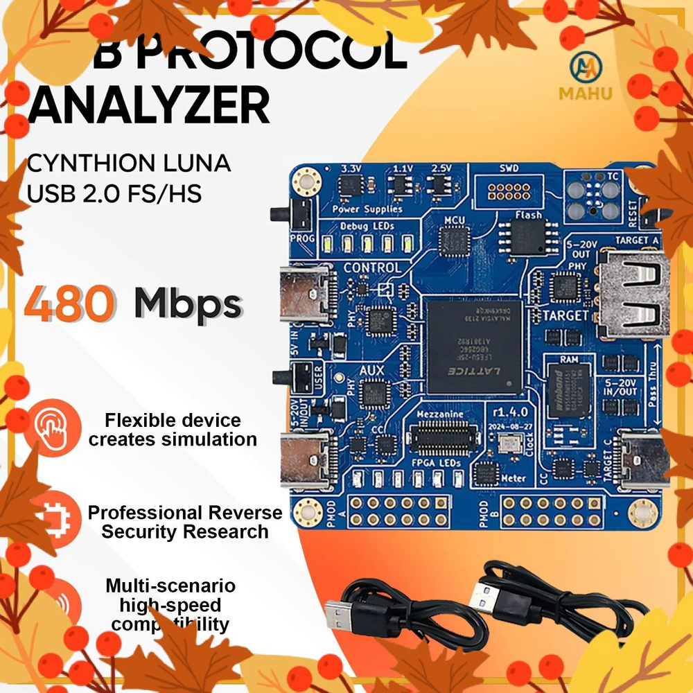 Анализатор USB-протокола Cynthion LUNA USB 2.0 FS/HS, 480 Мбит/с купить ...