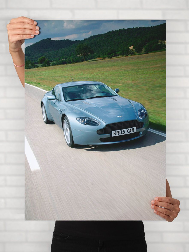 Плакат на стену для интерьера Легенды Авто (Астон Мартин V8 Вантедж - Aston Martin V8 Vantage 2) - Постер #1