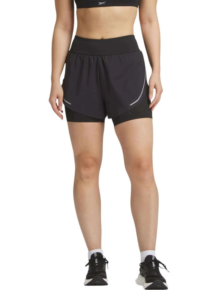 Шорты Reebok Lux Metallic 2-in-1 Running Shorts W #1