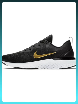 Nike odyssey react black gold on sale