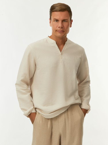 льняная рубашка мужская крупным планом