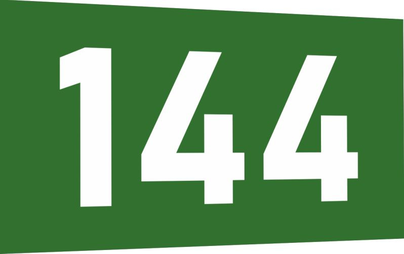 Табличка-номер 144 цвет зелено-белый, размер 12х7 см, ПолиЦентр