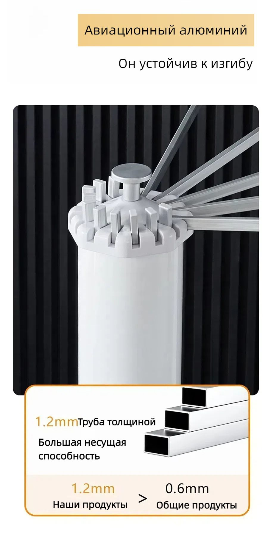 Наружная складная сушилка для белья, утолщенный алюминиевый сплав ...