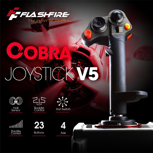 Авиационный джойстик FLASHFIRE Cobra V5 для авиасимуляторов на PC