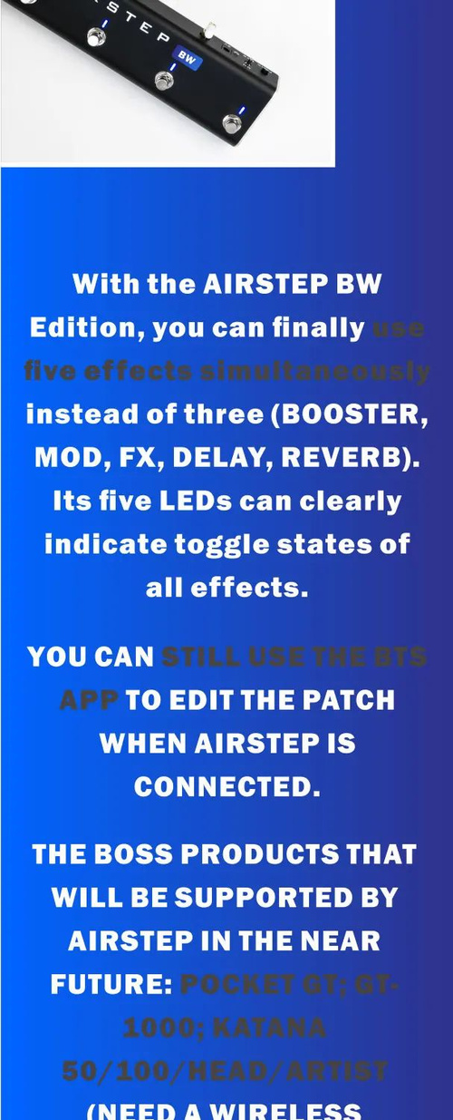 XSONIC AIRSTEP BW Edition Ножной переключатель KATANA/WAZA-AIR