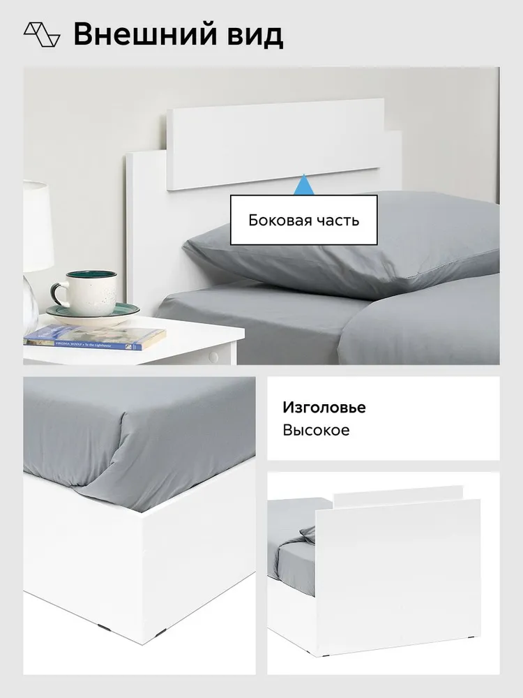 НОНТОН Односпальная кровать,, 90х200 см, 90x200 см, фото 6